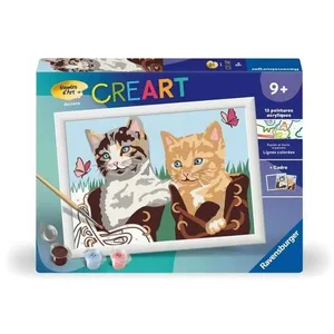 Ravensburger CreArt Kids 18x24cm, Numéro d'Art, Chatons et Chaussures, Kit de peint... pas cher
