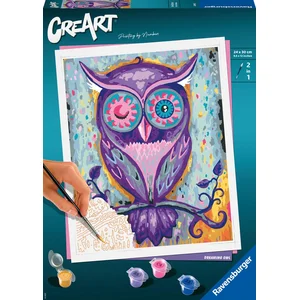 Comparateur de prix : Peinture au numéro Ravensburger Creart Format Grand Hibou rêveur