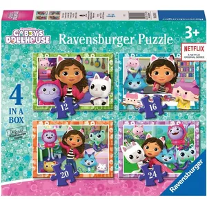 Ravensburger Ravensburger Gabbys Dollhouse 4 In A Box Jigsaw Puzzles