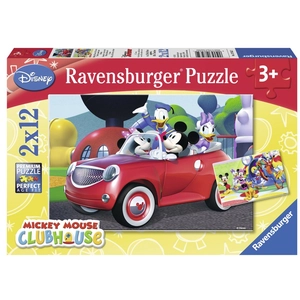 Puzzle Mickey, Minnie et leurs amis Ravensburger 2 x 12 pièces pas cher