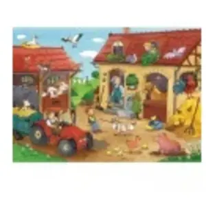 Puzzle Le travail à la ferme Ravensburger 2 x 12 pièces pas cher