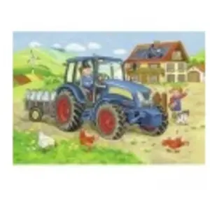 Ravensburger puzzel Op de bouwplaats en boerderij - 2x12 stukjes - kinderpuzzel