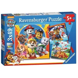 Ravensburger Puzzles 3x49 p - Prets a secourir / Pat Patrouille pas cher