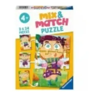 Puzzle 3x24 pièces Ravensburger - Mix&Match Vêtements colorés pas cher