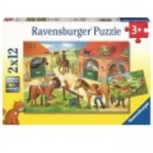 Puzzle 2x12 pièces Ravensburger - Chevaux
