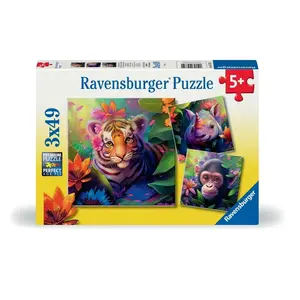 Ravensburger puzzel Jungle Babies - Drie puzzels - 49 stukjes - kinderpuzzel