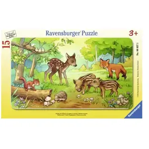 Puzzle 15p Cadre Animaux de la forêt Ravensburger