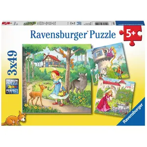 Ravensburger Tiere Raiponce, Chaperon Rouge et Le Roi Grenouille, 08051, Multicolore pas cher