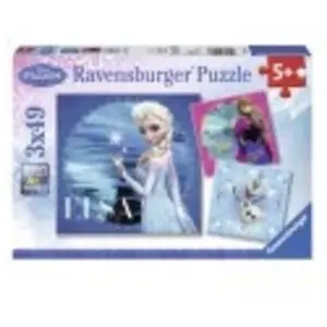 Ravensburger LA REINE DES NEIGES Puzzle 3x49 pcs Elsa, Anna et Olaf pas cher
