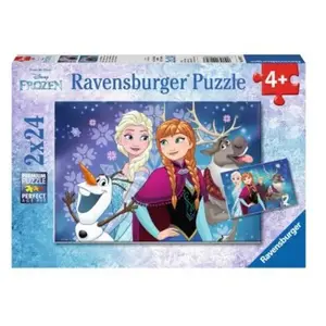 Ravensburger Puzzle 2x24p Aurores boreales La Reine des Neiges pas cher