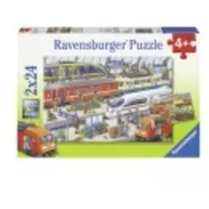 Ravensburger - 09191 1 - Puzzle - Tumulte À La Gare - 2 x 24 Pièces pas cher