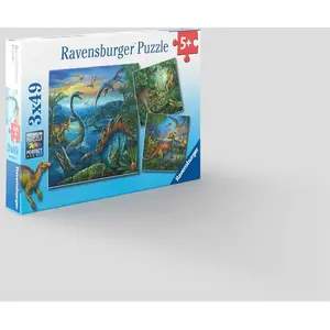 Ravensburger Puzzle La fascination des dinosaures 3 x 49 pièces pas cher