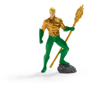 Figurine Aquaman SCHLEICH - DC Comics - Souverain d'Atlantis - Télépathie avec les animaux marins pas cher