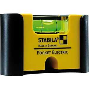 Stabila - Niveau à bulle Pocket Electric, 7 cm + clip ceinture - 18115