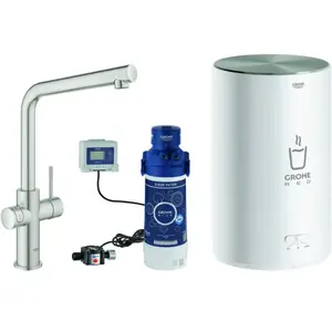 Grohe Red - Duo Kokendwaterkraan met filterset, boiler M, supersteel 30327DC1