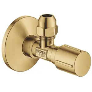 Comparateur de prix : Grohe Hoekstopkraan 1/2'' X 3/8'' Knelkoppeling Cool Sunrise (Geborsteld)