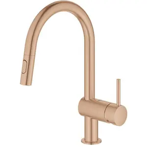 GROHE Minta keukenkraan - hoge draaibare C-uitloop - met uittrekbare h...