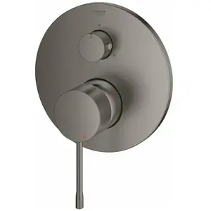 GROHE Essence inbouw douchekraan - Opbouwdeel - 3 uitgangen - Geborsteld hard graphite (mat antraciet)