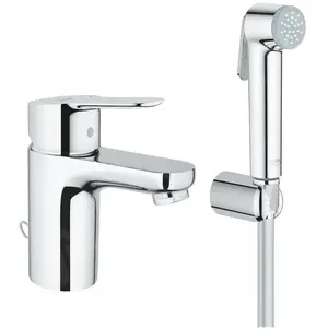 Grohe Bauedge - Mitigeur De Lavabo Avec Douchette De Bidet, Chrome 237 pas cher