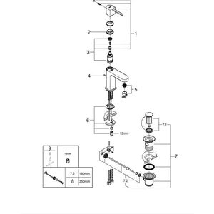GROHE Plus Mitigeur Lavabo 5,7L S 32612DC3 (Import Allemagne), Multicolor pas cher