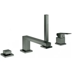 Grohe, Robinetterie de salle de bains, Combiné 4-L-EH EUROCUBE hard graphite brossé pas cher