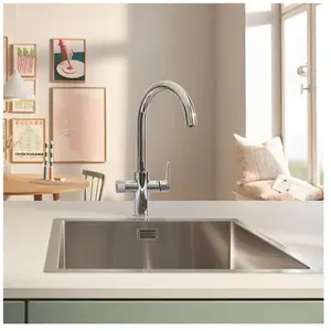 Grohe Blue Pure Baucurve Keukenmengkraan met Filterfunctie - Chroom pas cher