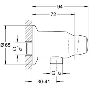 Coude à encastrer 1/2'' MOVARIO avec support - GROHE - 28406000 pas cher