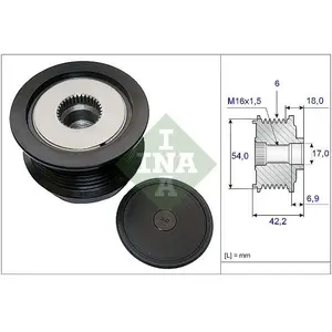 INA Vrijlooppoelie dynamo pas cher