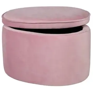 Roba Pouf Coffre Enfant Roba Lil Sofa - Velours Doux - Rose