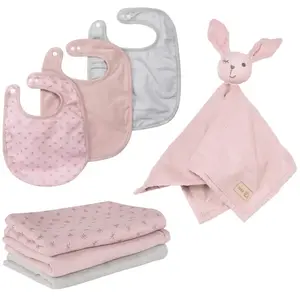 roba Coffret Cadeau Naissance Fille Lil Planet 7 pcs : 3 Bavoirs + 1 S...