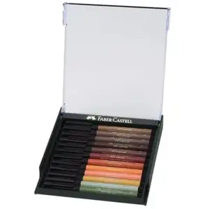FABER-CASTELL Boîte de 12 feutres terre