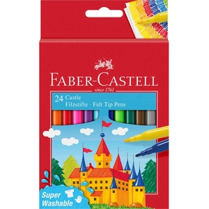 Faber-Castell Faber Castell stylos feutre Super Washable junior 24 pcs pas cher