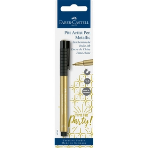 Faber-Castell tekenstift - Pitt Artist Pen - 250 goud - op blister - FC-167397