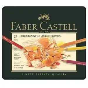 Faber-Castell - Crayons de couleur POLYCHROMOS, dans un étui de 24