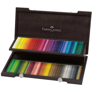 Faber-castell - coffret bois 120 crayons de couleur polychromos pas cher