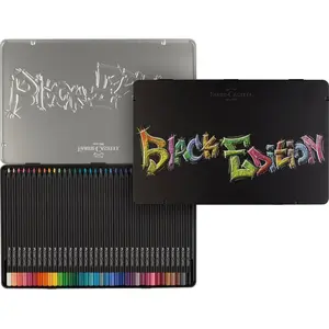 Boîte de 36 Crayons de couleur Faber-Castell Black Edition