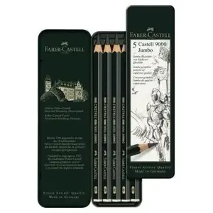 Faber-Castell 5 Crayons Castell 9000 Jumbo