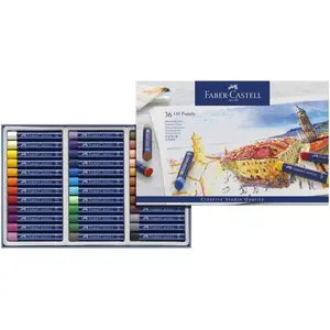 Faber-Castell, Écriture + dessin, CASTELL Pastels à l'huile étui carton de 36 2 pcs (Multicolore, 2 x) pas cher