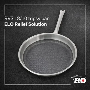 Poêle en acier inoxydable 18/10 32 cm Elo Relief Solution pas cher