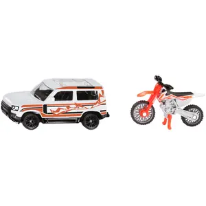 Siku Land Rover Defender mit KTM Motorrad pas cher