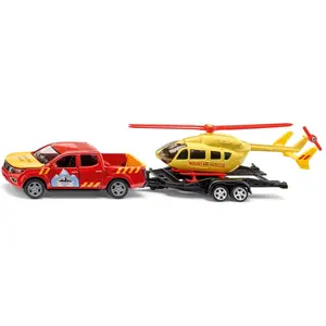 Siku 2570, Nissan Navara met Helicopter, schaal 1:50, metaal/kunststof