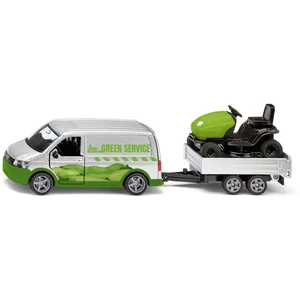Siku 2005, VW T6 met Lawn Tractor, schaal 1:50; metaal/kunststof