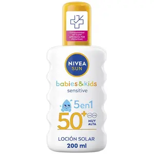NIVEA, Crème solaire, Sun Babies & Kids 5 In 1 Sun Lotion Spf 50+ 200 Ml (Lotion solaire, SPF 50+, 200 ml) pas cher
