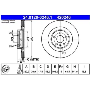 Remschijf 24012002461 ATE pas cher