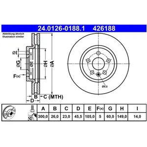 Remschijf 24012601881 ATE pas cher