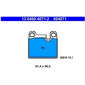 Remblokken set 13046040712 ATE pas cher