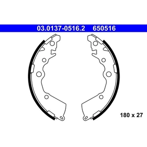ATE Mâchoires de frein X4 pour KIA: Picanto (Ref: 03.0137-0516.2)