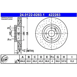 Remschijf 24012202831 ATE pas cher