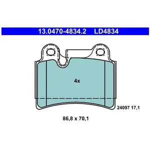 ATE Low dust Keramische remblokken pas cher