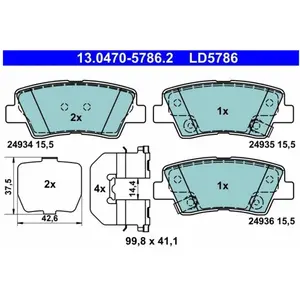 Low dust Keramische remblokken 13047057862 ATE pas cher